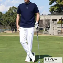 【新品】ジョルノセブン ゴルフウェア モックネック M 半袖 シャツ ハイネック