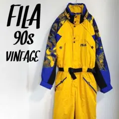 超希少 FILA 90s Vintage スキーウェア つなぎ イエロー