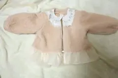 バースデイ フリル付きピンクアウター 80cm