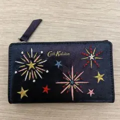 キャスキッドソン ミッドナイトスター 紺色 財布
