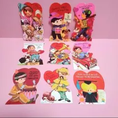 ②　男の子　バレンタインカード　ヴィンテージ　紙モノ　コラージュ素材