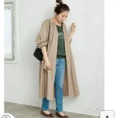 美品✨　ブラウン❤️　サニーレーベル✨　ギャザーシャツワンピース　長袖ワンピース