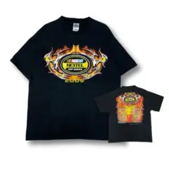 00s USA製 NASCAR 2005年 炎 プリント 古着Tシャツ L