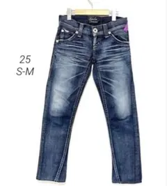 希少 ロデオクラウンズ 日本製 25 鹿革パッチ デニム ジーンズ