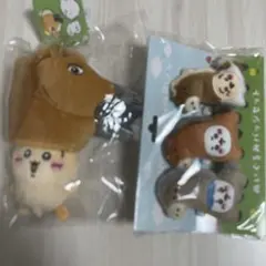 【未開封】ぬいぐるみバッジセット ・馬を被ったうさぎマスコット