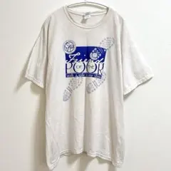 ギルダン 半袖 クルーネック プリント ビッグサイズ XL 白 綿 カジュアル