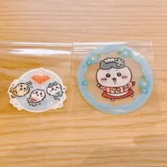 ちいかわレストラン沖縄限定ノベルティーステッカー 　コースター　【ハチワレ】