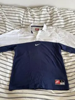 Nike ポロシャツ Lサイズ　ネイビー　ラガーシャツ　ナイキNIKE