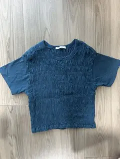 【美品】UNITED ARROWS シャーリング 半袖Tシャツ ブルーのサムネイル