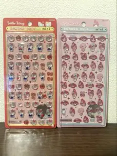 サンリオ ボンボンドロップシールミニ マイメロディ ハローキティ レッド 2種