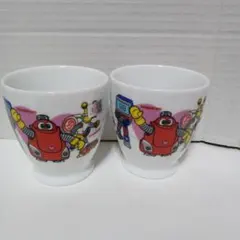 焼えろ!がんばれロボコン子供湯呑みカップ 陶器製　2個 昭和レトロ