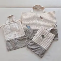 入園準備　入学準備 レッスンバック 上履き袋 体操着袋 恐竜 ダイナソー