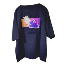 吸血鬼すぐ死ぬ 鼻息丸＆ジョン Tシャツ ＸＬ ブラック