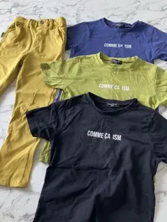 【COMME CA ISM】Tシャツ3枚+ズボンセット　120センチ