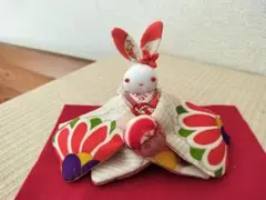 古布と縮緬で！おすまし振袖うさちゃん！ちりめん細工！