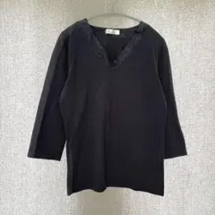 美品✦a.v.v レースコットンカットソー XL 黒ブラック ストレッチ素材