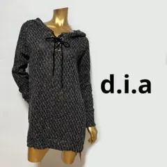 【3283】d.i.a フード付き ニット ワンピース Fのサムネイル