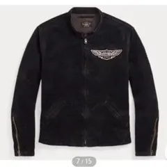 最終割！極美品！RRL レザーモトジャケット　ダブルライダースジャケット RRL（ダブル アール エル）の「スタデッド レザー モト ジャケット