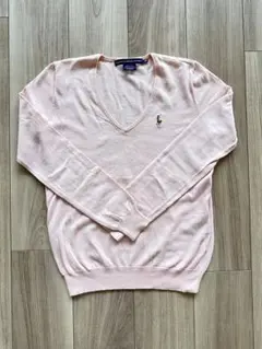 Ralph Lauren Sport Vネックセーター XS ピンク