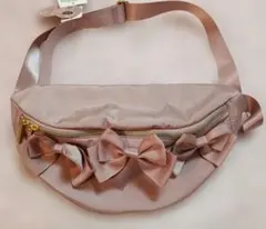 最終値下げ！タグ付きしまむら青木美沙子さんm petit リボン付きボディバッグ