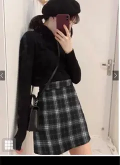 GRL チェックスカート