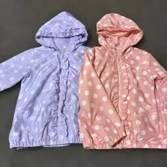 ウインドブレーカー 130 ピンク ラベンダー セット 難あり 双子