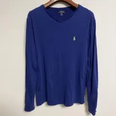 Polo Ralph Lauren ネイビー Vネック長袖カットソー S
