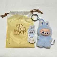 イニシャル D ラブブ ぬいぐるみ d ディー popmart 水色