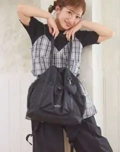 【即完売】新品 辻希美 Ange Charme♪ 2WAYリュック BLACK♡のサムネイル