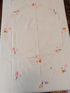 花柄刺繍 ホワイト テーブルクロス レース ビンテージ