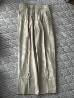 ユニクロ UNIQLO タックワイドパンツ ツータック ナチュラル M