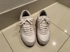 【人気】NIKE エアマックス90 レザー ホワイト 27cm 白 スニーカー