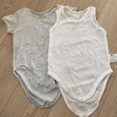ユニクロ　ロンパース　ボディスーツ　肌着　2枚セット　70 半袖　タンクトップ