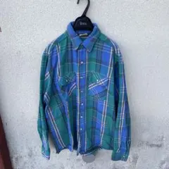 90s fivebrother チェックシャツ　ネルシャツ　ヘビネル　好配色