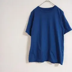 UNIQLO kids 青いコットン半袖Tシャツ　160 カジュアル　子供