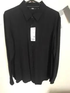 UNIQLO ブラック 長袖シャツ Lサイズ