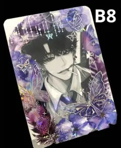 B8硬質トレカケースデコ☆紫系キラキラ