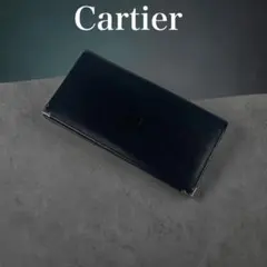 ほぼ未使用✨ Cartier カルティエ 長財布 二つ折り マストライン 黒