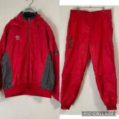 アディダス ナイロンジャケット&パンツ セットアップ デサント 80~90s