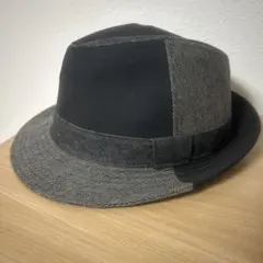 未使用⭐︎メンズ　中折れハット　グレー　ブラック