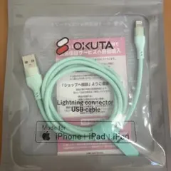 OKUTA Lightningケーブル 1m ミントグリーン
