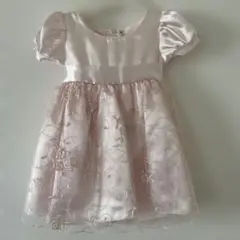 【お値下中！】anna maria ピンク サテン刺繍ドレス 18M