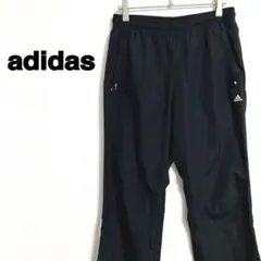 adidas 黒 トレーニングパンツ　レディース　M ロング丈　シャカシャカ生地