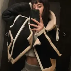 美品 JUEMIジュエミ ショート丈 ムートン B-3 Y2K ボア もこもこ