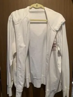 ホワイト フード付きパーカー 3L