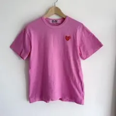 PLAY COMME des GARÇONS ピンク　半袖T Tシャツ Comme Des Garçons Play Camiseta Com Estampa De Coração | Rosa