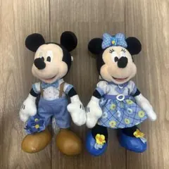 ミッキー＆ミニー ぬいぐるみバッジ＊Disney Blue Ever After