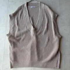 ジャーナルスタンダード 綿100% Vネック ニットベスト F