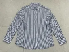 (L10192) Aquascutum ストライプ柄 長袖シャツ