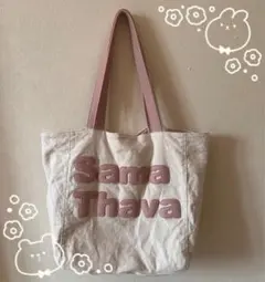 Samantha Thavasa サマンサタバサ キャンバストートバッグ ピンクのサムネイル